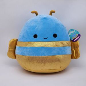 Squishmallows Queen Bee Large 14" Soft Plush Stuffed Animal Blue Gold NWT
